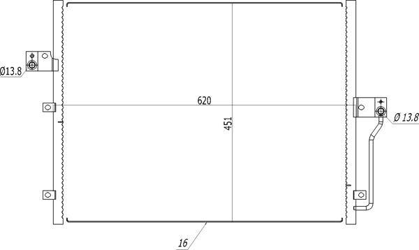 Condenser, air conditioning - 636 978 HART