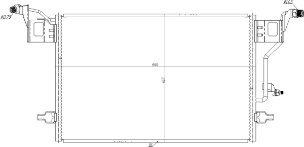 Condenser, air conditioning - 636 985 HART