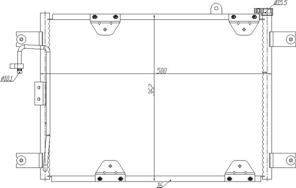 Condenser, air conditioning - 636 986 HART