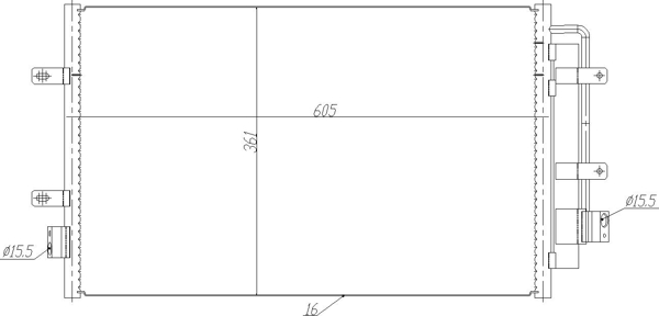 Condenser, air conditioning - 636 995 HART