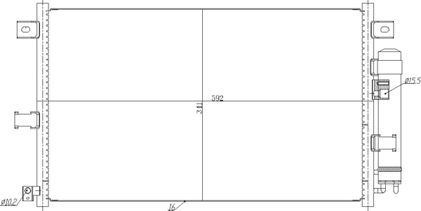 Condenser, air conditioning - 636 998 HART