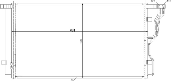 Condenser, air conditioning - 637 003 HART