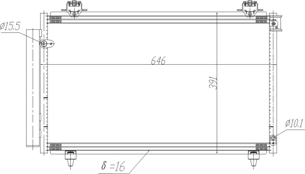 Condenser, air conditioning - 637 016 HART