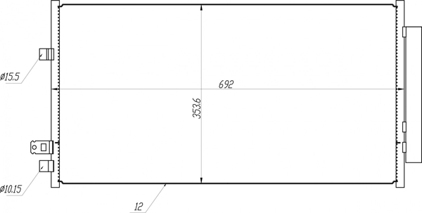 Condenser, air conditioning - 641 068 HART