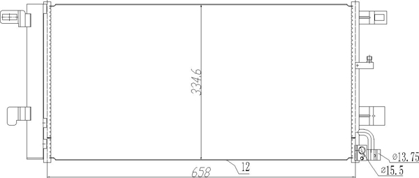 Condenser, air conditioning - 645 272 HART