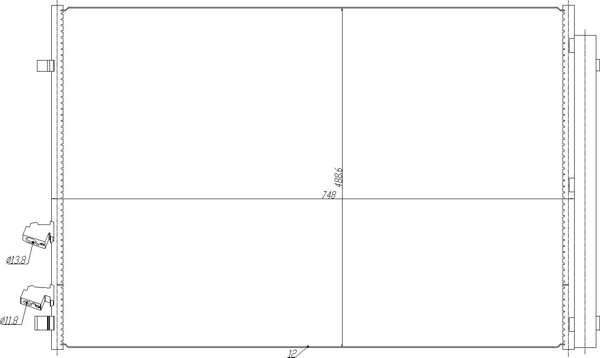 Condenser, air conditioning - 645 278 HART