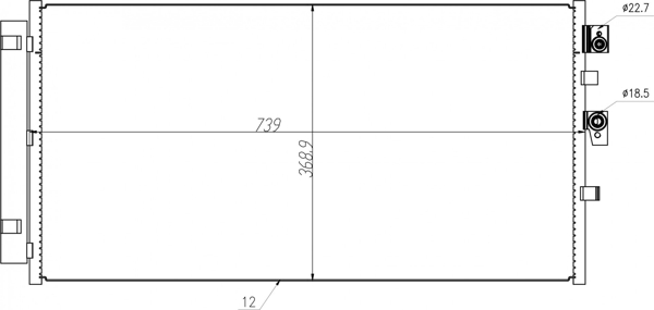 Condenser, air conditioning - 645 301 HART
