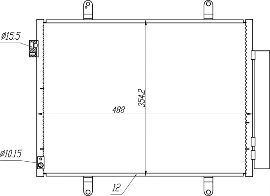 Condenser, air conditioning - 645 303 HART