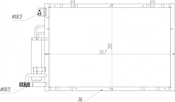 Condenser, air conditioning - 645 304 HART