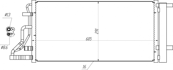 Condenser, air conditioning - 645 305 HART