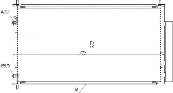 Condenser, air conditioning - 645 310 HART