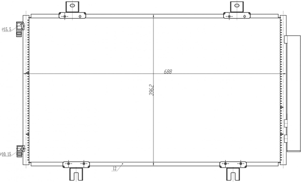 Condenser, air conditioning - 645 316 HART