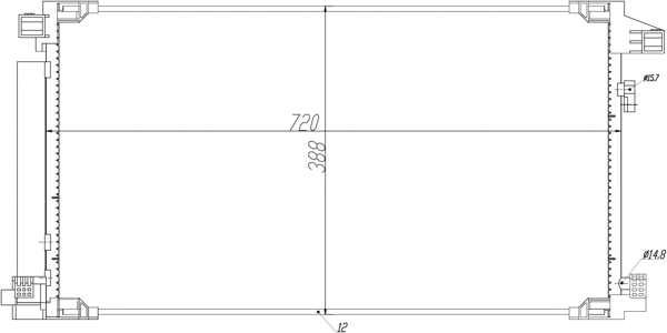 Condenser, air conditioning - 725 097 HART