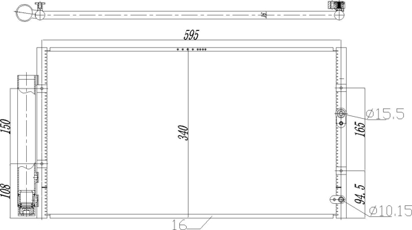 Condenser, air conditioning - 725 098 HART