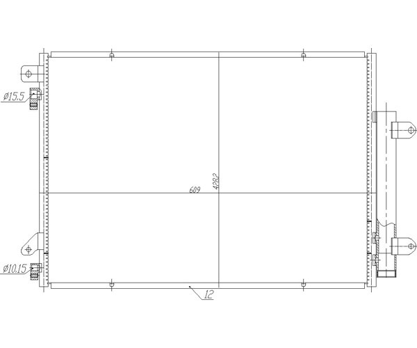 Condenser, air conditioning - 725 105 HART