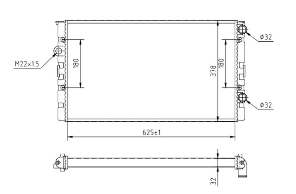 Radiator, engine cooling - 600 246 HART