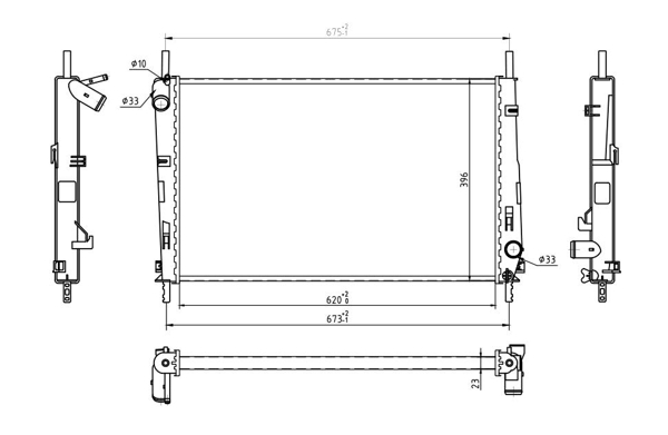 Radiator, engine cooling - 601 909 HART