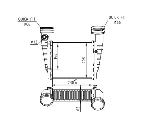 Intercooler - 605 580 HART