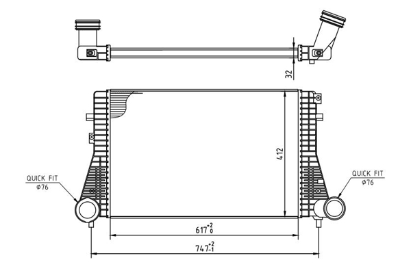 Intercooler - 607 412 HART