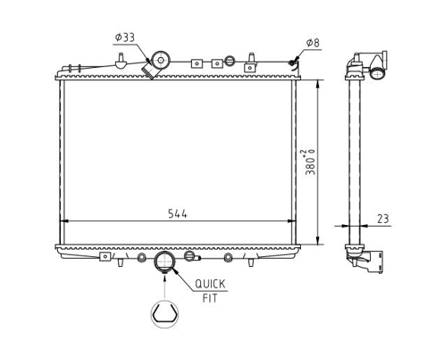 Radiator, engine cooling - 610 247 HART