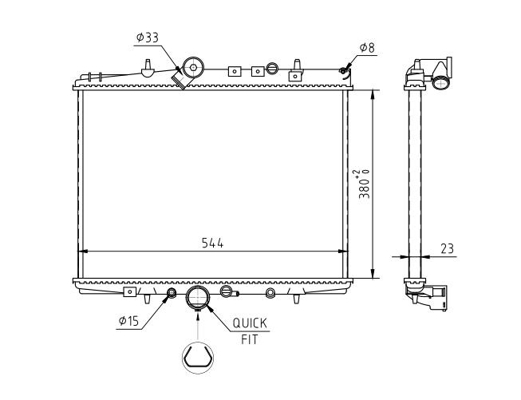 Radiator, engine cooling - 610 248 HART