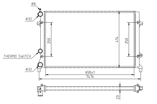 Radiator, engine cooling - 611 862 HART