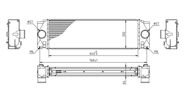 Intercooler, charger - 612 529 HART