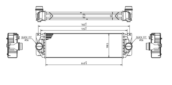 Ladeluftkühler - 613 790 HART