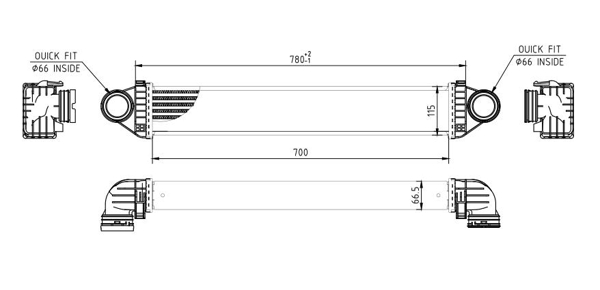 Intercooler - 614 079 HART