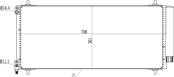 Condenser, air conditioning - 614 499 HART