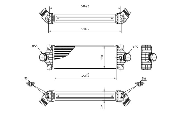 Intercooler, charger - 620 806 HART