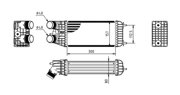 Intercooler, charger - 636 908 HART