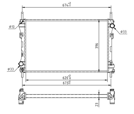 Radiatore, Raffreddamento motore - 637 136 HART