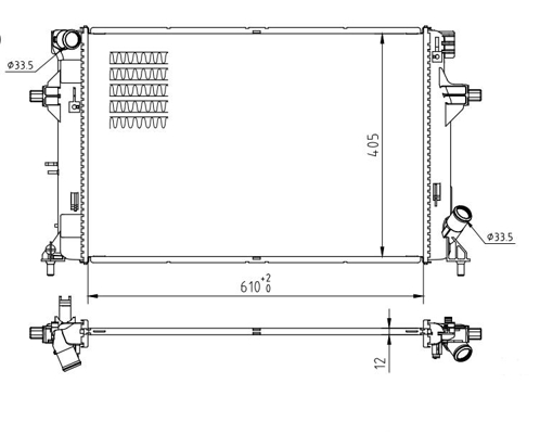 Radiatore, Raffreddamento motore - 637 152 HART