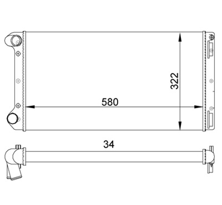 Radiator, engine cooling - 603 302 HART