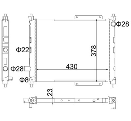 Radiator, engine cooling - 603 602 HART