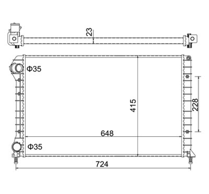 Radiator, engine cooling - 604 940 HART