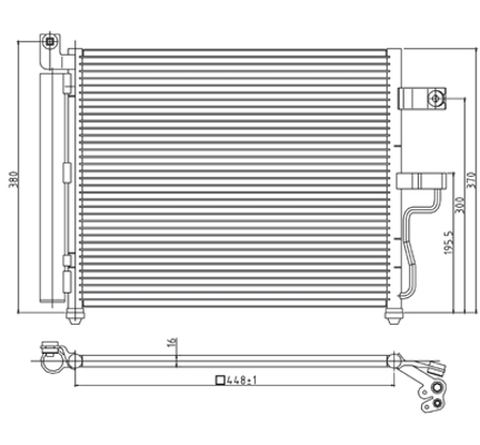Condenser, air conditioning - 605 730 HART