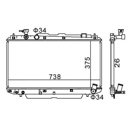 radiatorius, variklio aušinimas - 606 455 HART