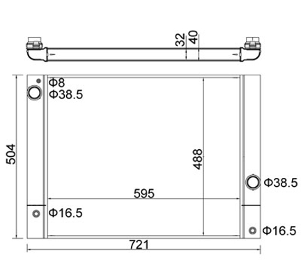 Radiator, engine cooling - 612 313 HART