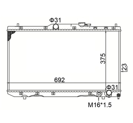 Radiator, engine cooling - 620 256 HART