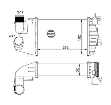 Intercooler, charger - 621 269 HART