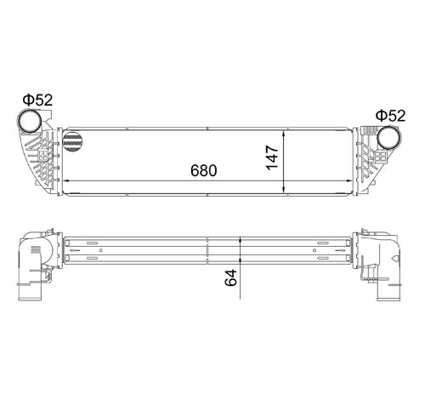Intercooler, charger - 621 393 HART