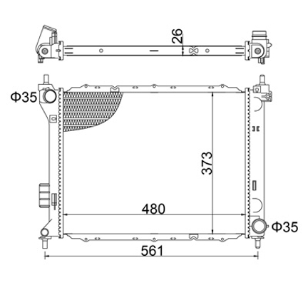 Radiator, engine cooling - 622 003 HART
