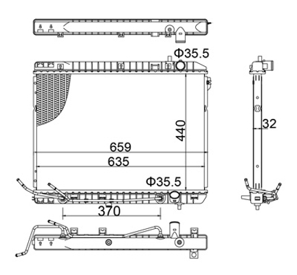 Radiator, engine cooling - 622 028 HART