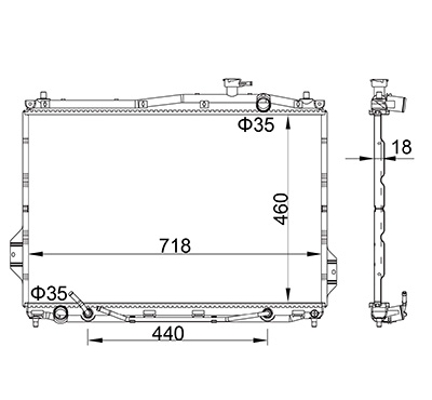 Radiator, engine cooling - 622 270 HART