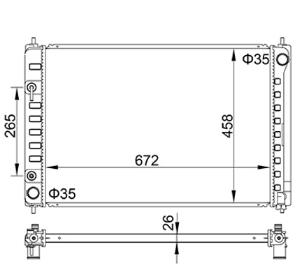 Radiatore, Raffreddamento motore - 622 282 HART