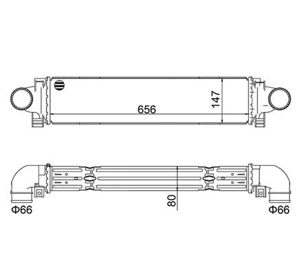 Intercooler, charger - 630 316 HART