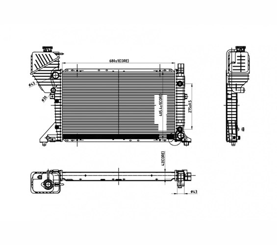 Radiator, engine cooling - 606 529 HART