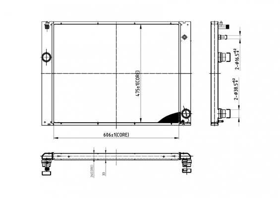 Radiator, engine cooling - 612 314 HART